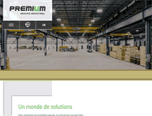 Tablet Screenshot of groupeindustrielpremium.com
